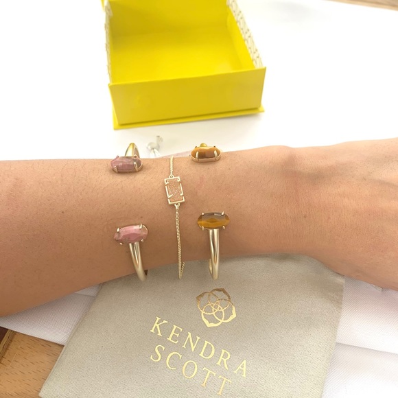NEW Kendra Scott 14k gold drusy slider bracelet - Picture 3 of 6